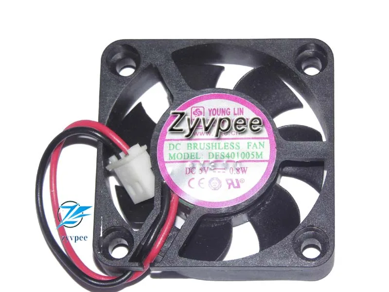 Zyvpee Zyvpee DFS40105M 40 mm 10 mm 5 V .8 W 2 pin sleeve case fan — foto do produto