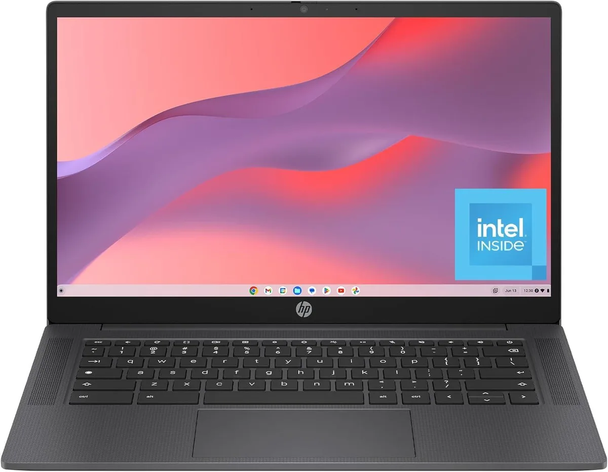 Chalkboard Gray 14 inch HP Chromebook, thin light matte finish