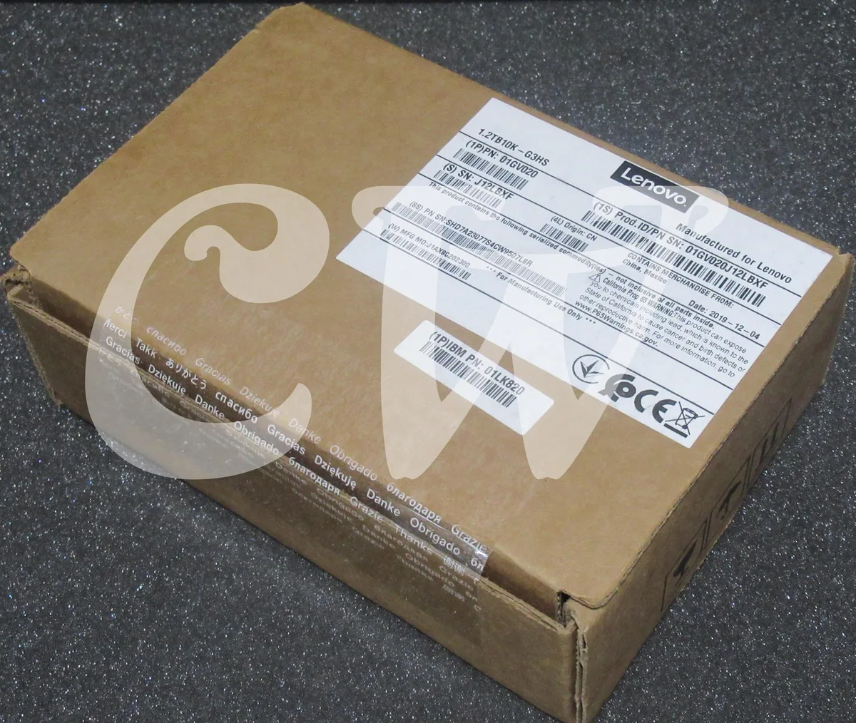 IBM 2.5 inch SAS hard drive in black metal caddy