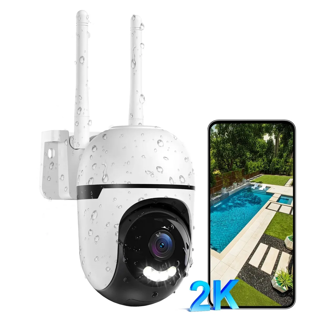 Picturesky Picturesky 2K Outdoor PTZ Wireless Surveillance IP66 360° Pan Tilt AI Detection — ürün fotoğrafı