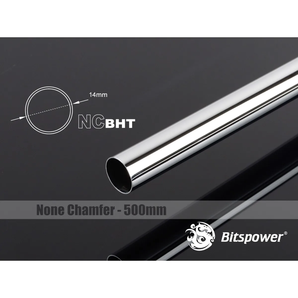 Silver brass link tube 14mm OD 500mm long