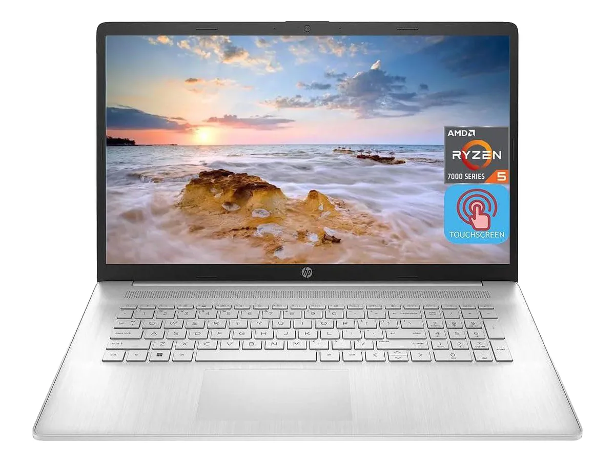 HP HP 17.3" Touchscreen Laptop Ryzen 5 7530U 32GB 2TB Silver — photo du produit
