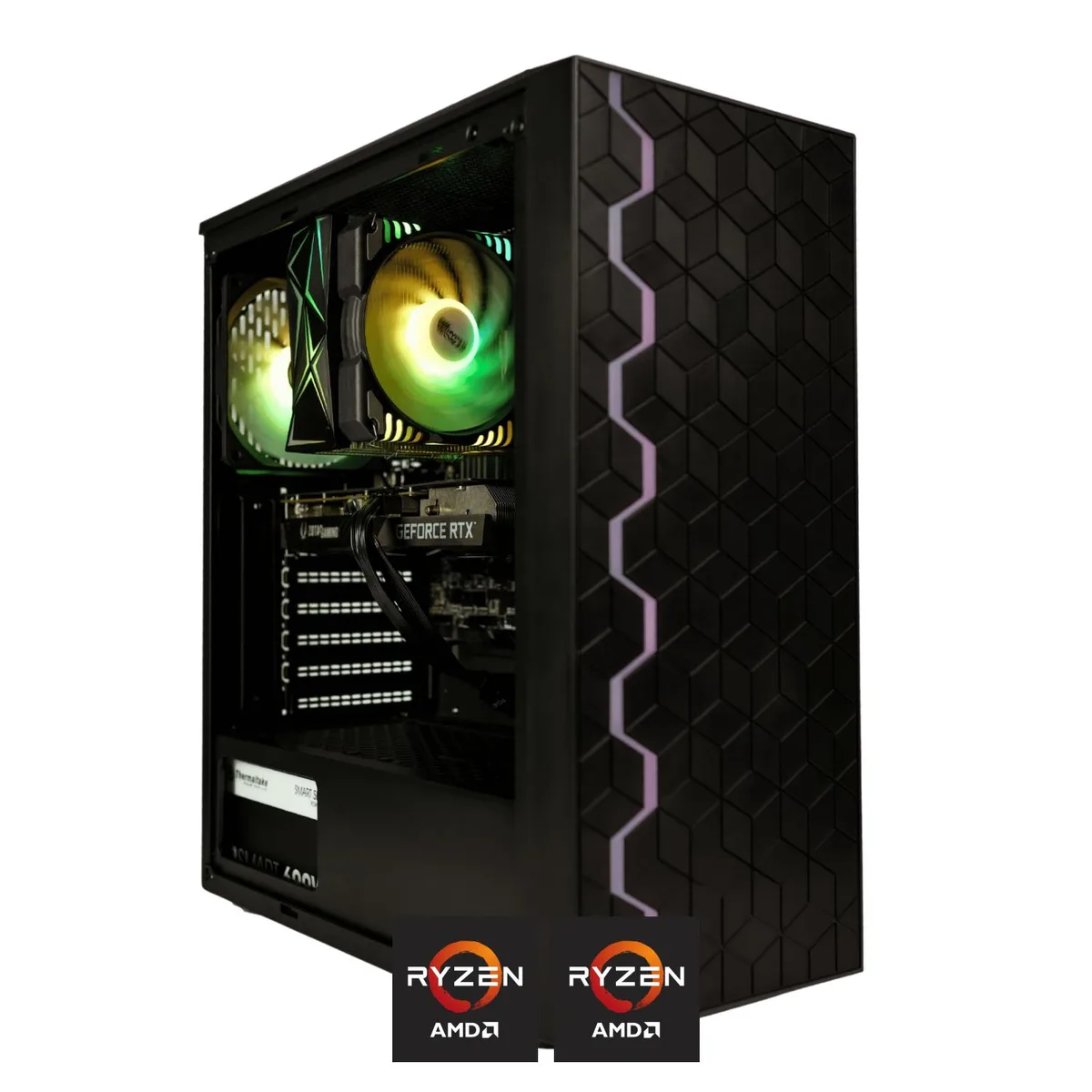 Hyper Cyber Hyper Cyber Storm X Gaming PC Ryzen 5 5600X Radeon RX 7700 XT 32GB DDR4 2TB SSD — product photo