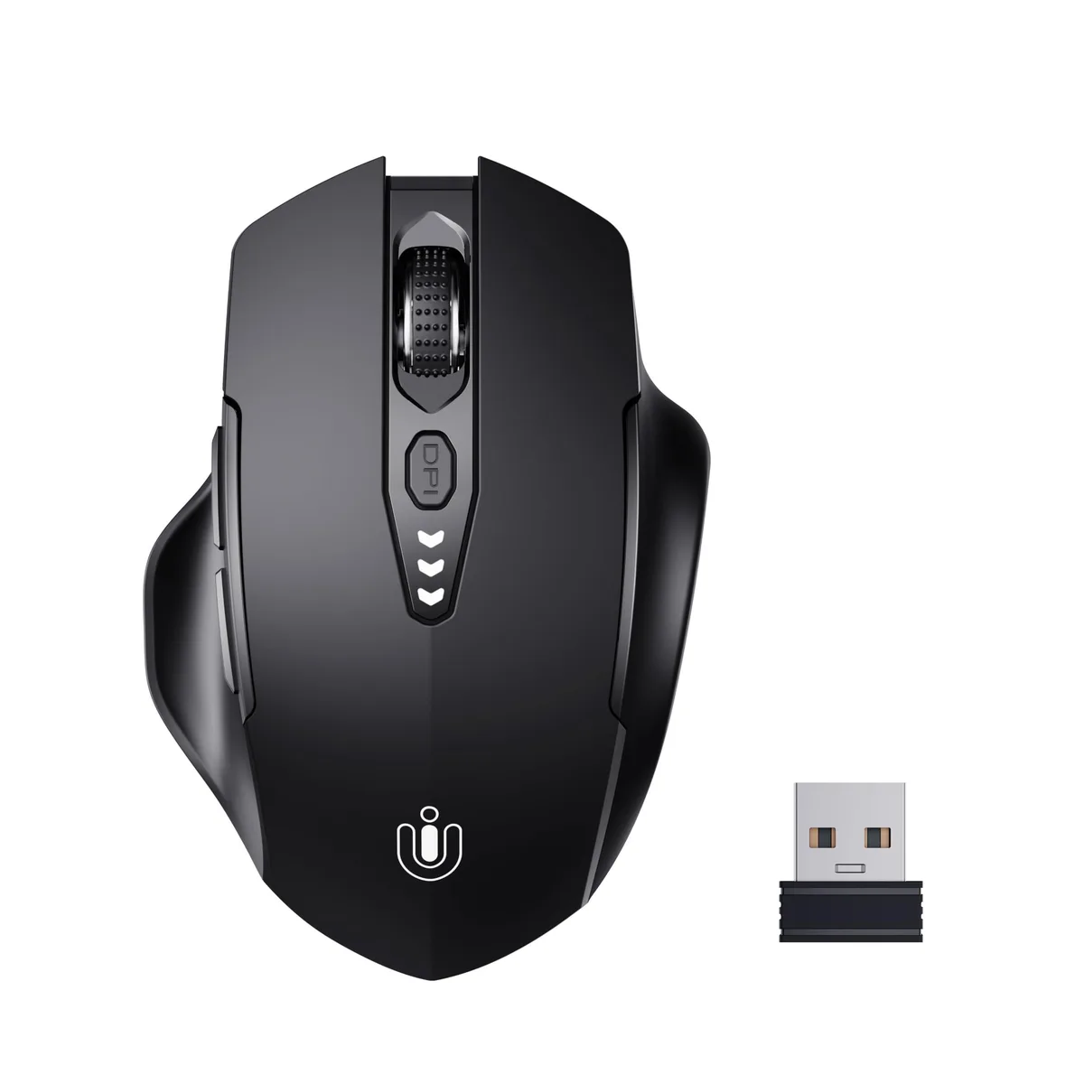 Uineer U6P Gaming Mouse 2.4GHz Wireless 2400 DPI Matte Black — product photo