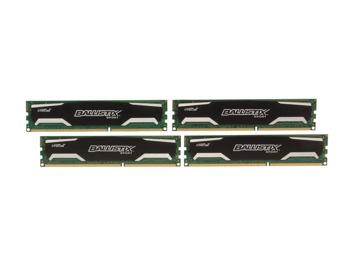 Ballistix Ballistix Sport 32GB (4 x 8GB) DDR3 1600 CL9 BLS4KIT8G3D1609DS1S0 desktop RAM — product photo