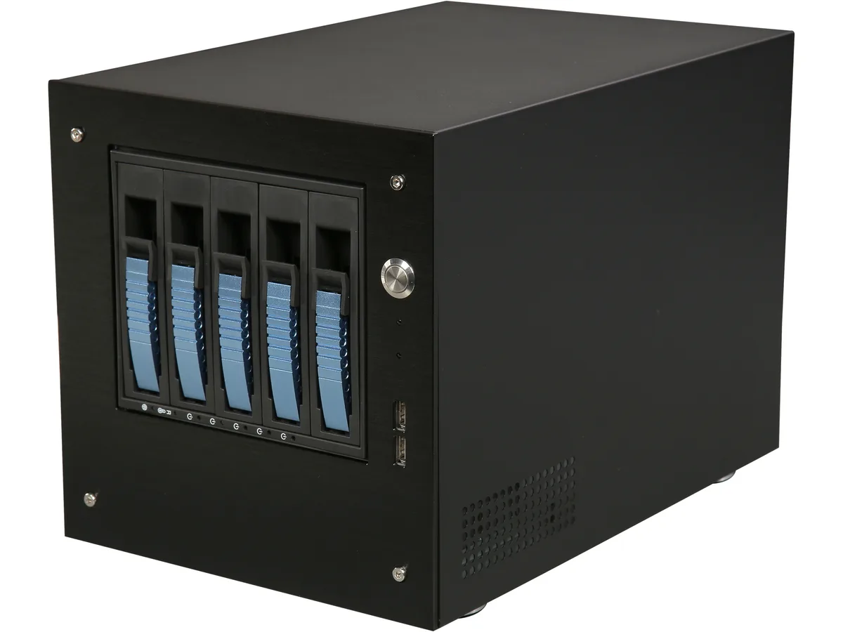 iStarUSA Inc. iStarUSA Inc. S-35-B5BL server chassis, 5 x 3.5" hotswap bays, mini-ITX, black — ürün fotoğrafı