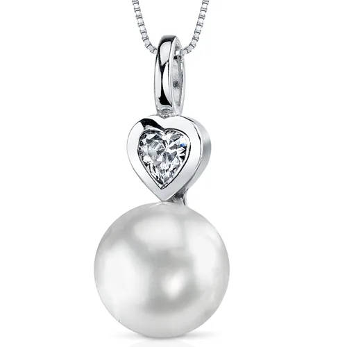 Oravo Oravo SP10894 10.0mm Freshwater White Pearl Pendant in Sterling Silver 18 in — foto do produto