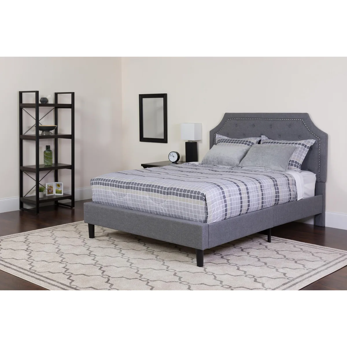 Flash Furniture Flash Furniture SL-BK4-T-LG-GG Twin Platform Bed Light Gray — 商品照片