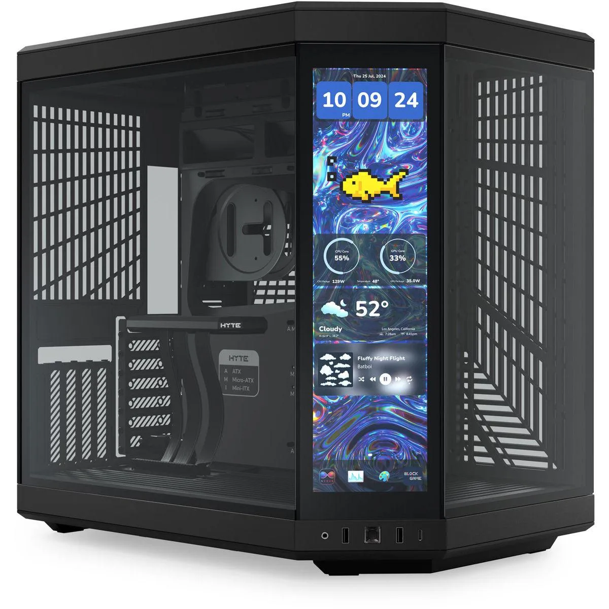 HYTE HYTE Y70 Touch Infinite Pitch Black PC case — product photo