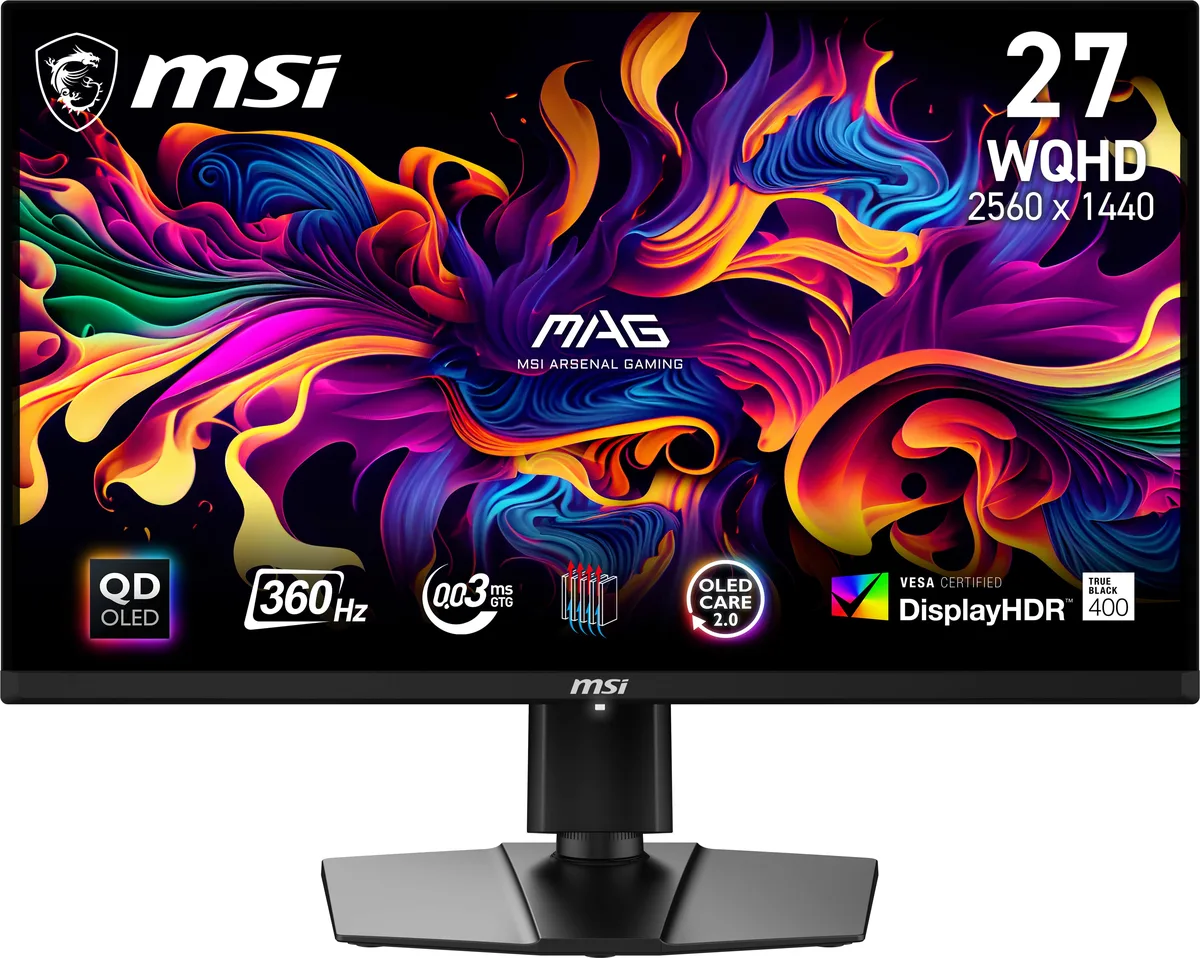 MSI MSI MAG 271QPX QD-OLED gaming monitor — product photo