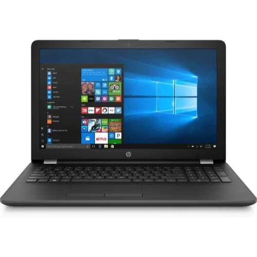 Gray 15.6 inch HP touchscreen laptop with woven texture finish