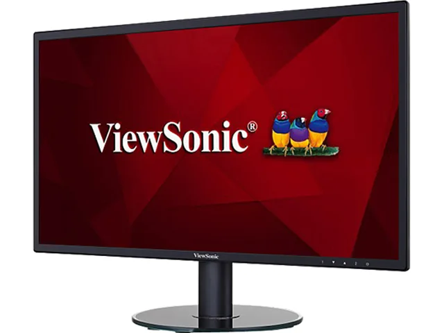 Black 24 inch IPS monitor with slim bezels and matte anti-glare screen