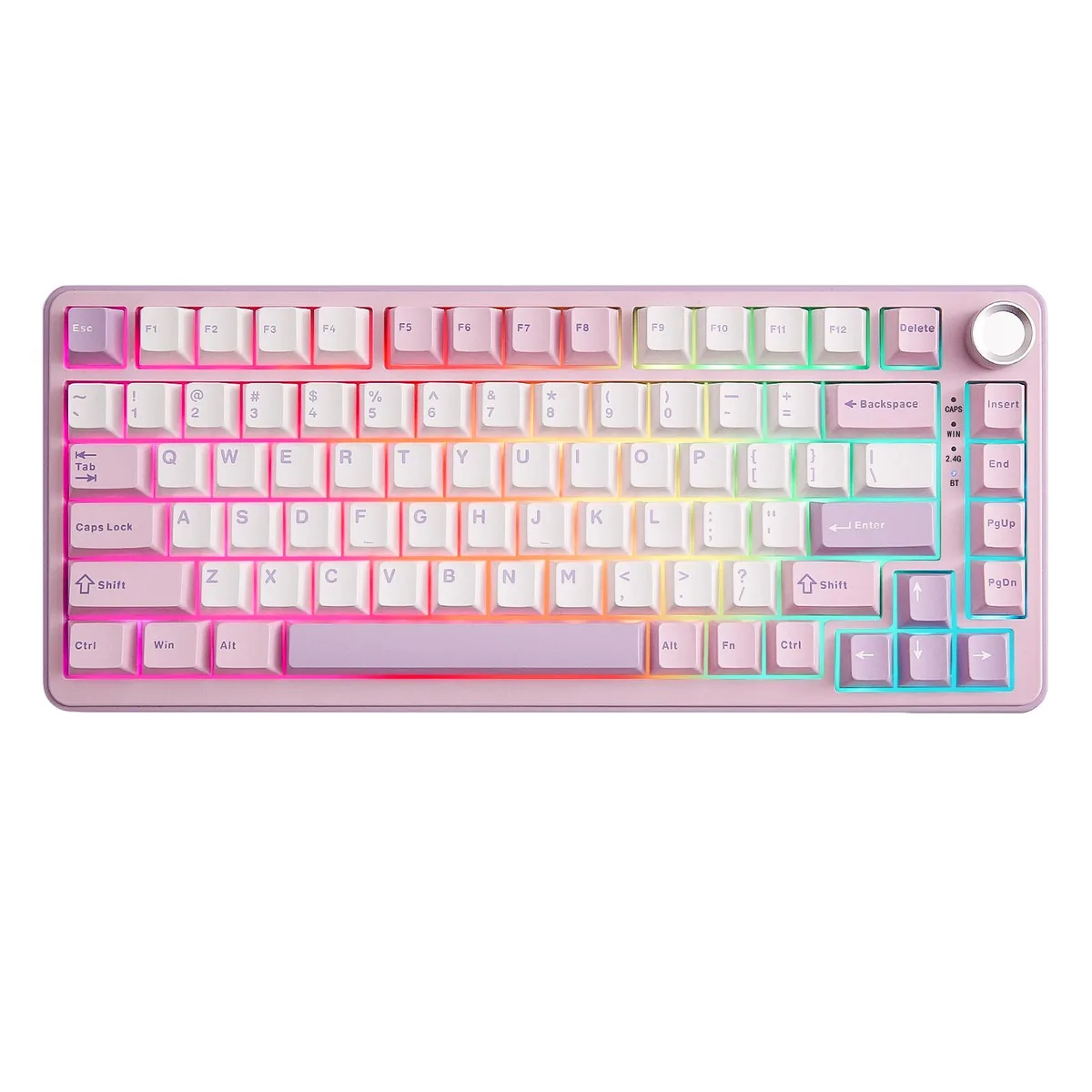 YUNZII YUNZII B75 PRO Wireless Mechanical Gaming Keyboard 75% Purple Milk V2 Switch — photo du produit