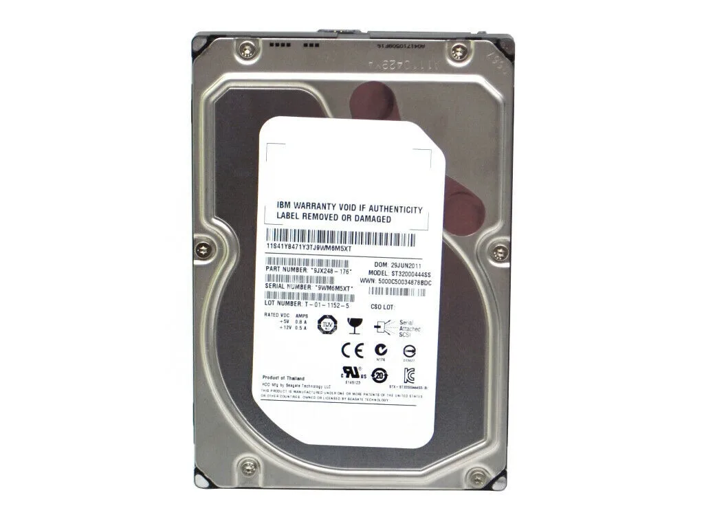 IBM IBM ST32000444SS Constellation ES 2 TB 3.5" 7200 RPM 16 MB SAS internal hard drive — Produktfoto