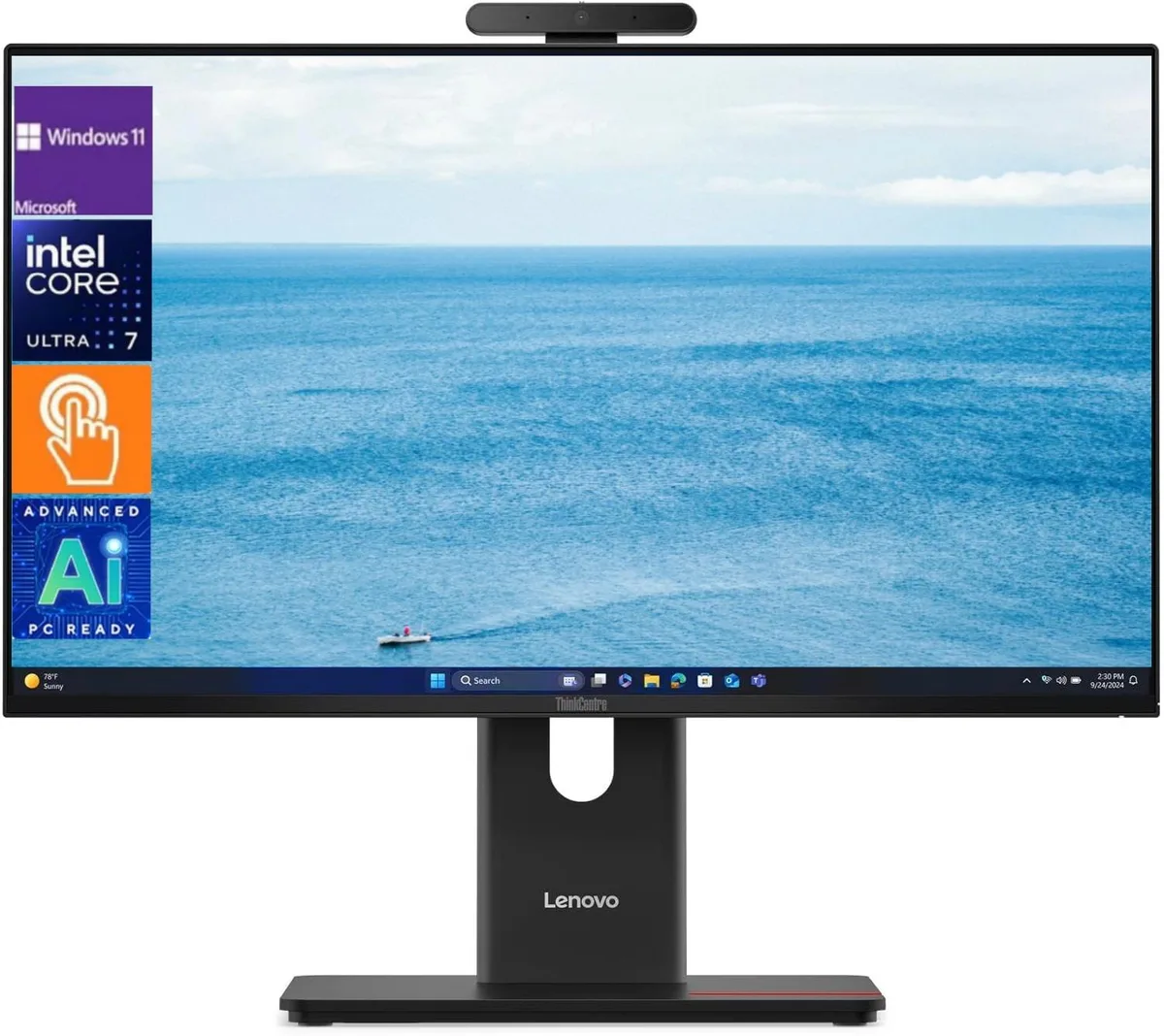 Lenovo Lenovo ThinkCentre M70a Gen 6 23.8" FHD Touch AIO Core Ultra 7 265T 32GB 1TB Win 11 Pro — photo du produit