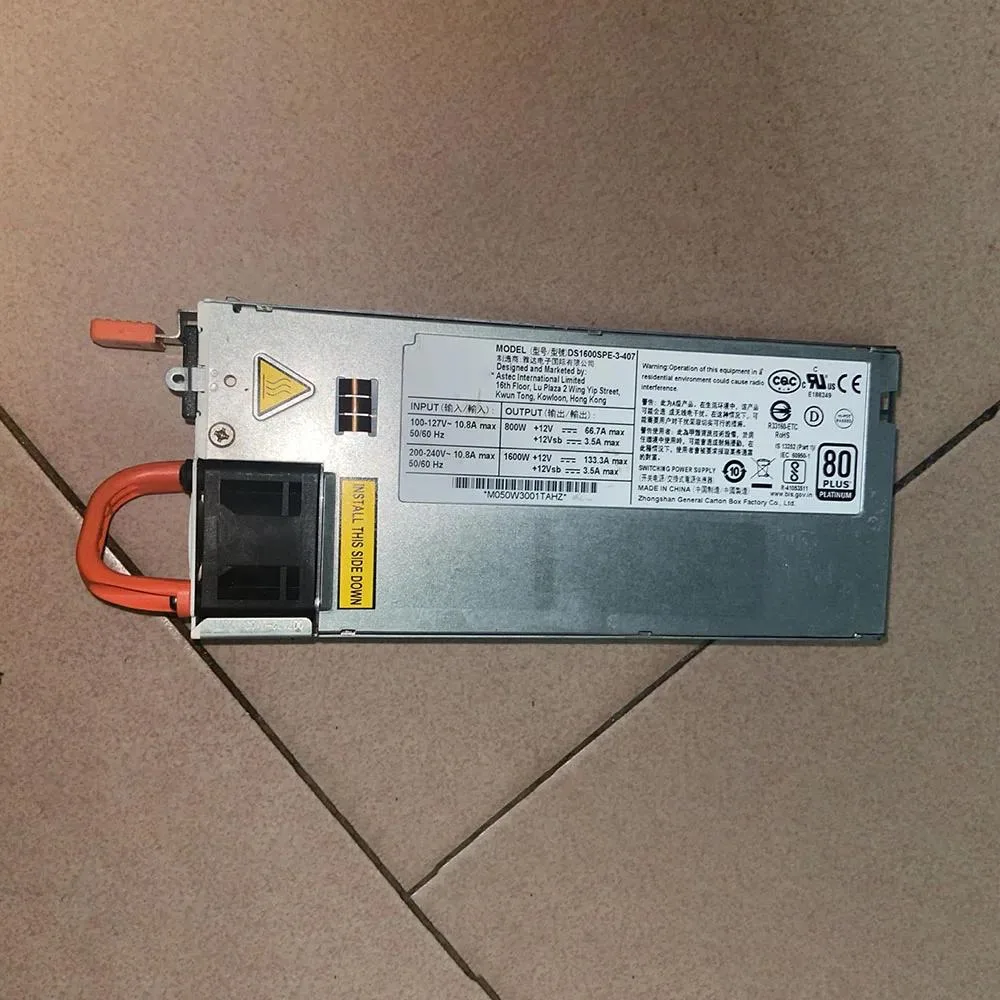 KHACHIMO DS1600SPE-3-407 ATX power supply unit, rectangular metal enclosure with ventilation grille