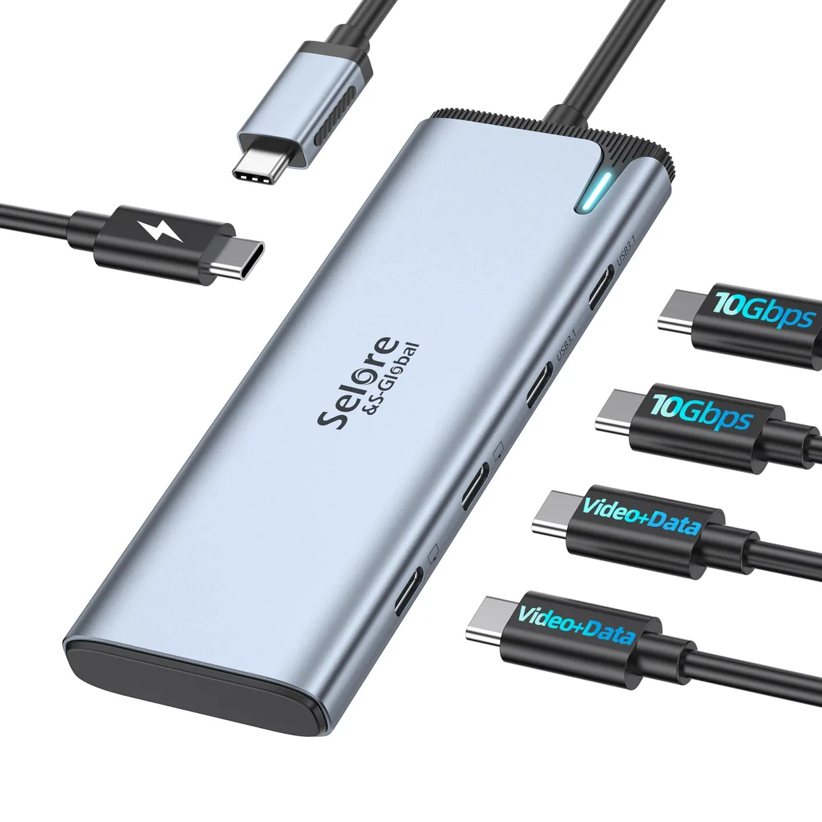 Selore&S-Global USB C 4K/60Hz DP Alt Mode Silver — fotografia produsului