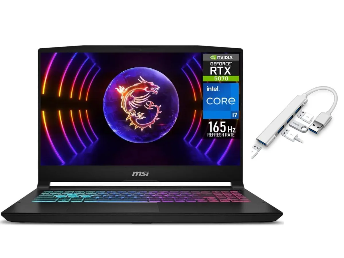 MSI MSI Katana 15.6" QHD 165Hz i7-14650HX RTX 5070 16GB 1TB Black laptop — fotografia produktu