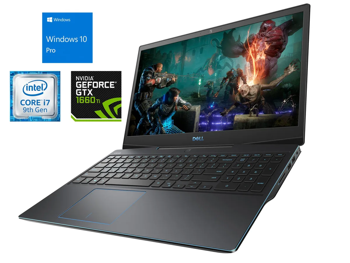 Black Dell G3 15.6 inch notebook with FHD display