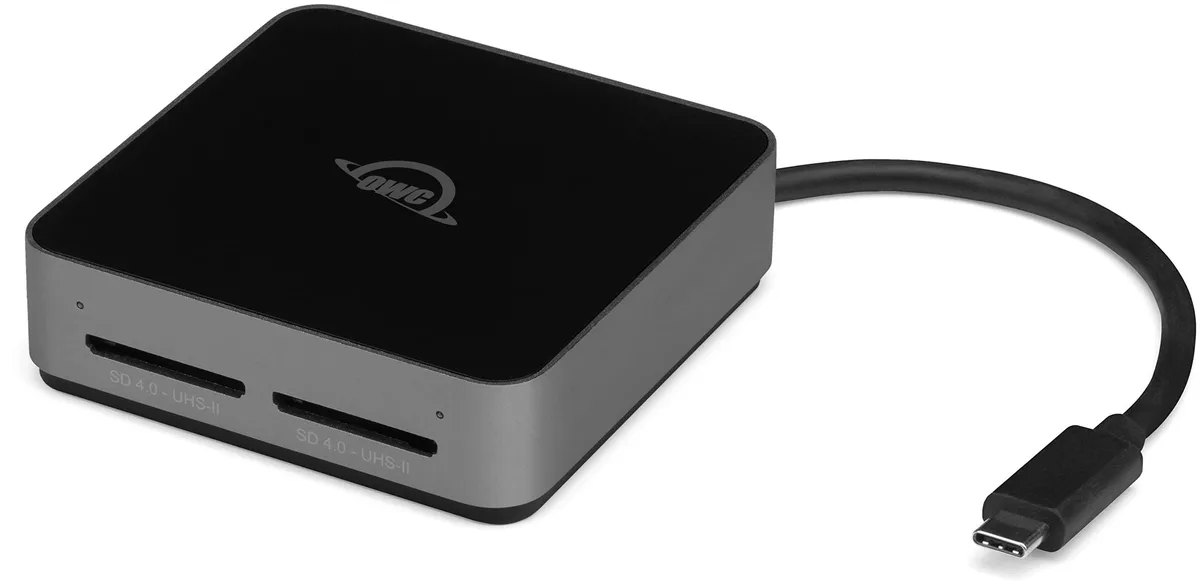OWC OWC Atlas Dual SDXC UHS-II Card Reader USB 3.0 Space Gray — fotografia produktu