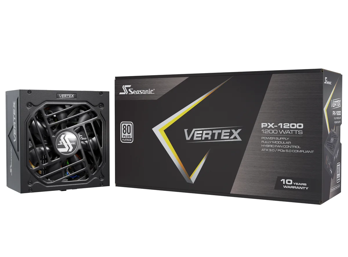 Seasonic Seasonic VERTEX PX-1200 1200W 80+ Platinum ATX 3.0 PCIe 5.0 power supply — photo du produit