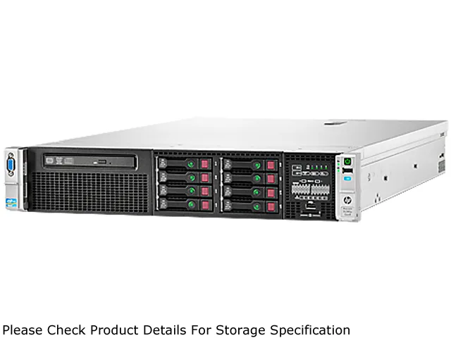 Silver 2U rack server front panel with drive bays