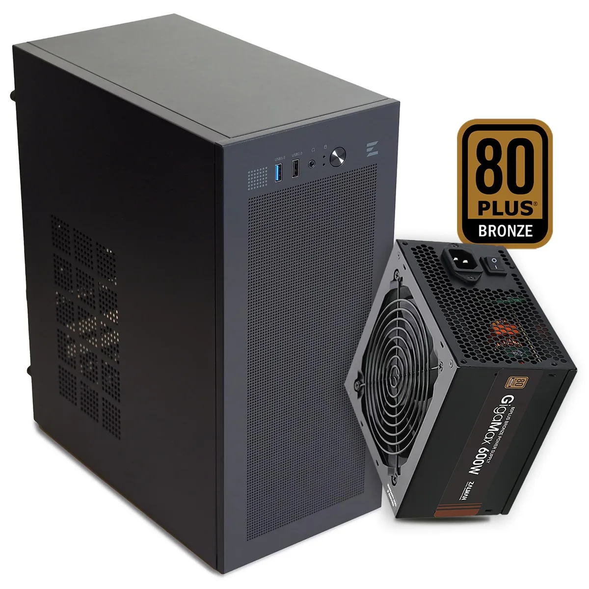 Zalman Zalman Cubix m-ATX ITX PC Case with 600W 80 Plus Bronze PSU — product photo