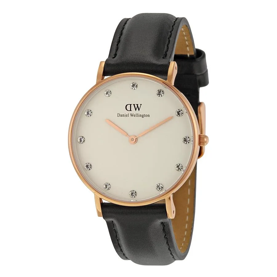 Daniel Wellington Daniel Wellington DWL-0951DW 34 mm White Dial Black Leather Watch — product photo