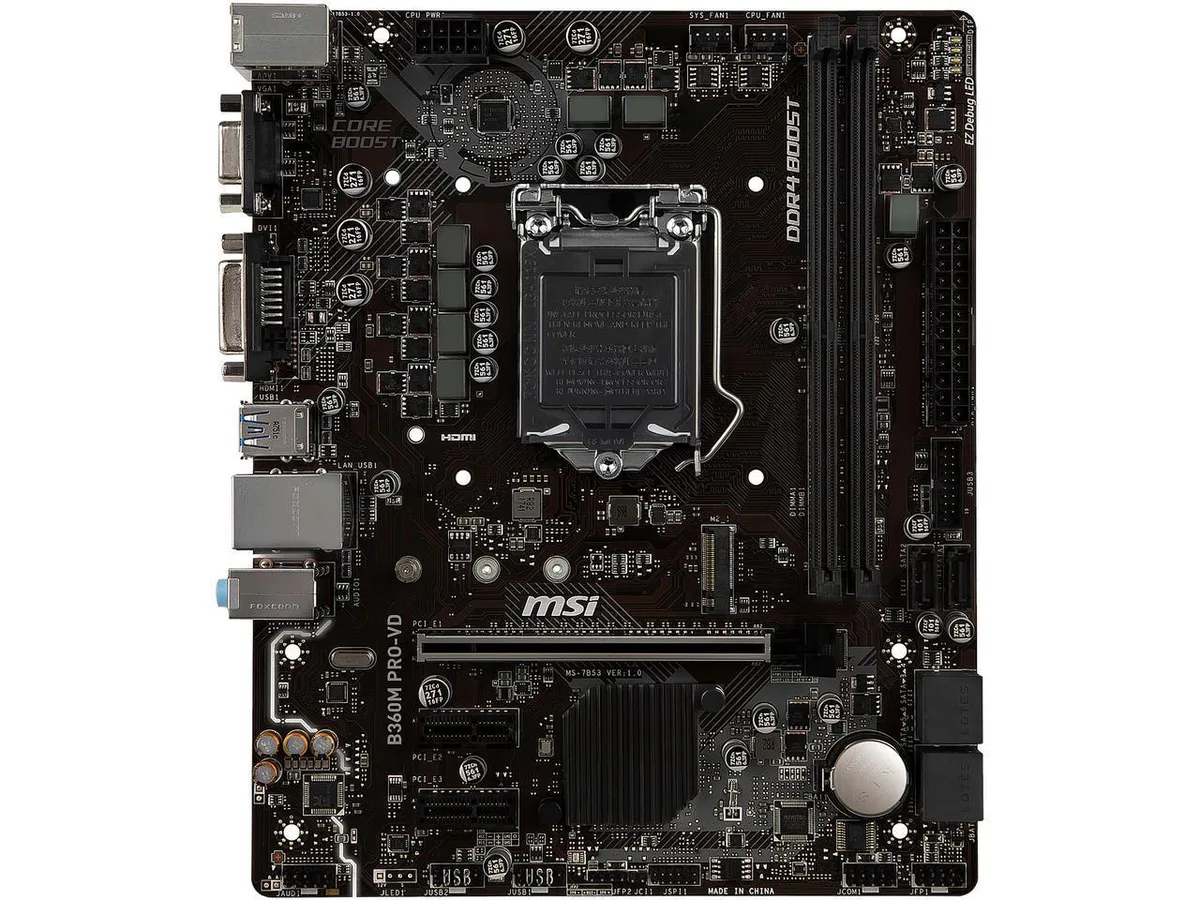 MSI MSI B360M PRO-VD LGA 1151 (300 Series) Intel Motherboard — photo du produit
