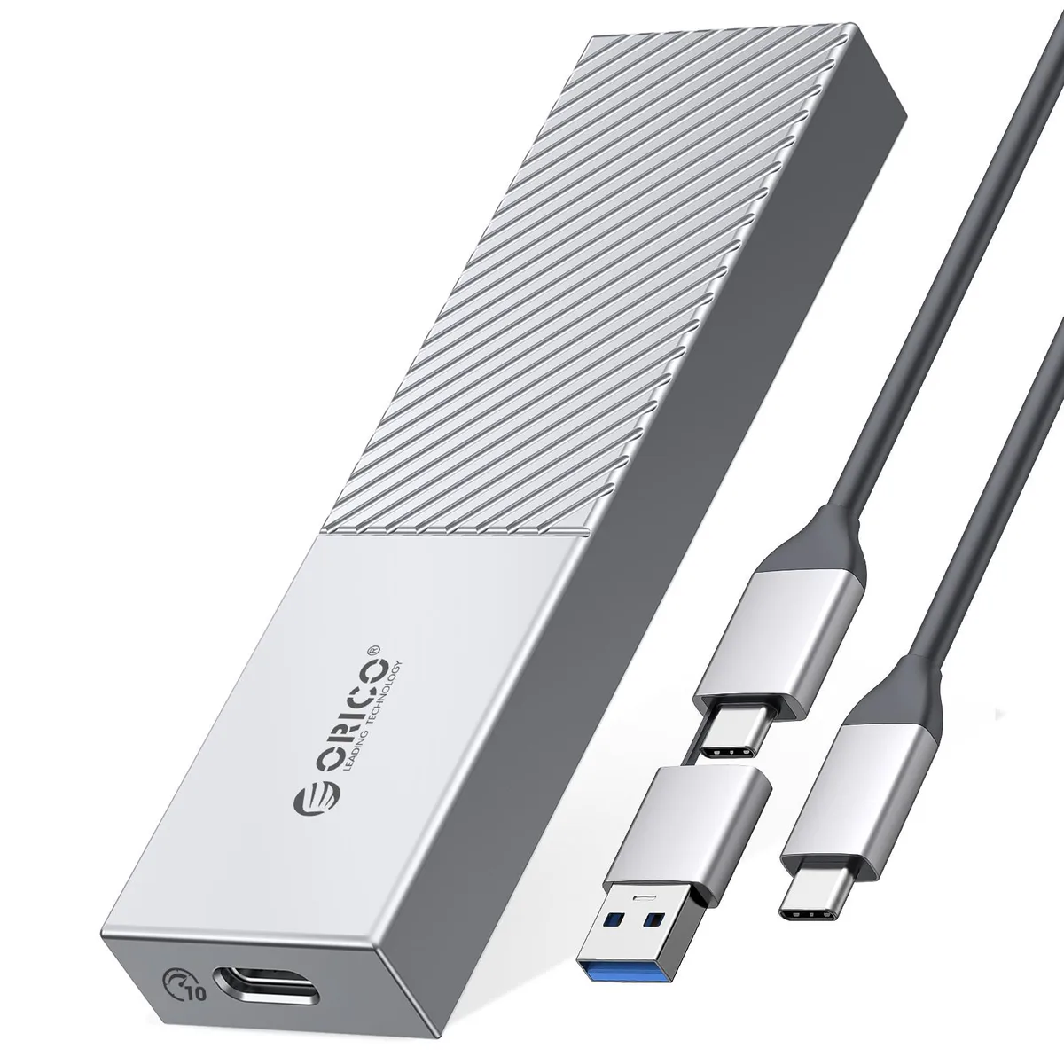Orico Orico M.2 NVMe Enclosure USB-C 10Gbps Silver — foto produk