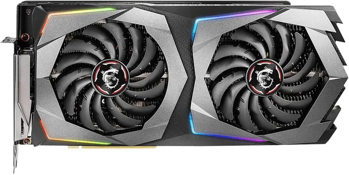 MSI GeForce RTX 2070 Gaming graphics card with dual fans and black metal shroud