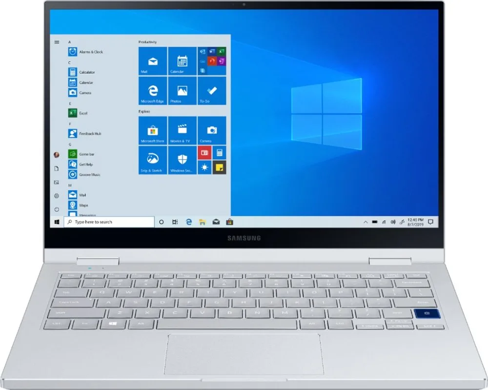 Royal Silver 2-in-1 laptop, 13.3 inch QLED touch screen, 360 degree hinge, 0.5 inch thin