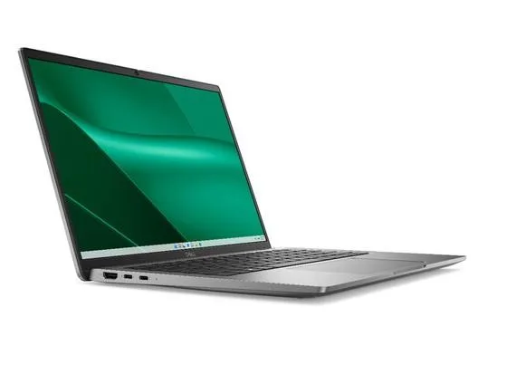 Titan Gray Dell Latitude 7450 14 inch laptop closed on a surface