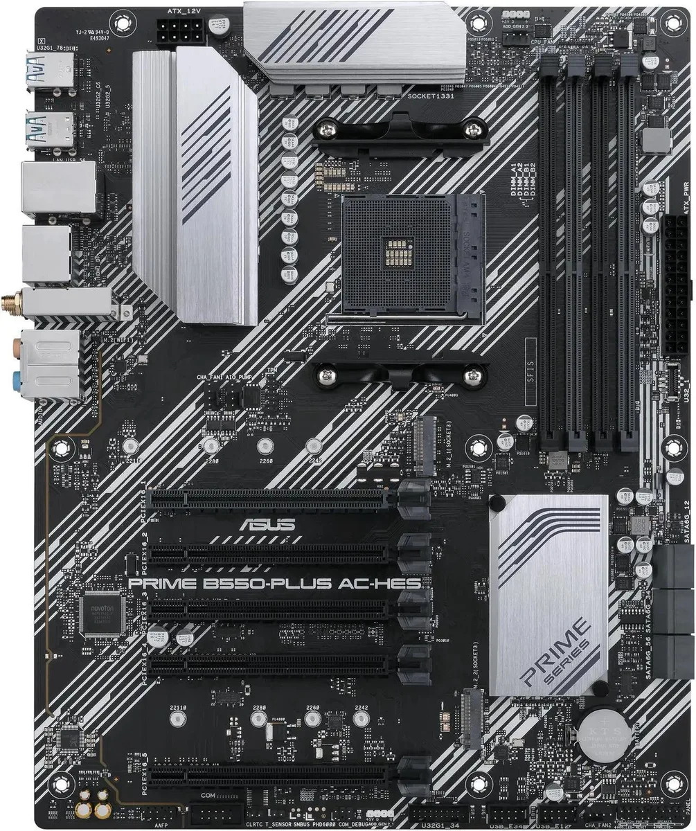 ASUS ASUS Prime B550-PLUS AC-HES AMD B550 DDR4 128GB ATX Motherboard — product photo