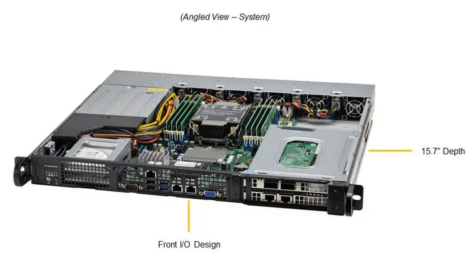 Supermicro Supermicro SYS-110P-FRN2T-02-G1 rack server Xeon 4310 12-core 64GB DDR4 480GB NVMe 480GB SATA — fotografia produktu