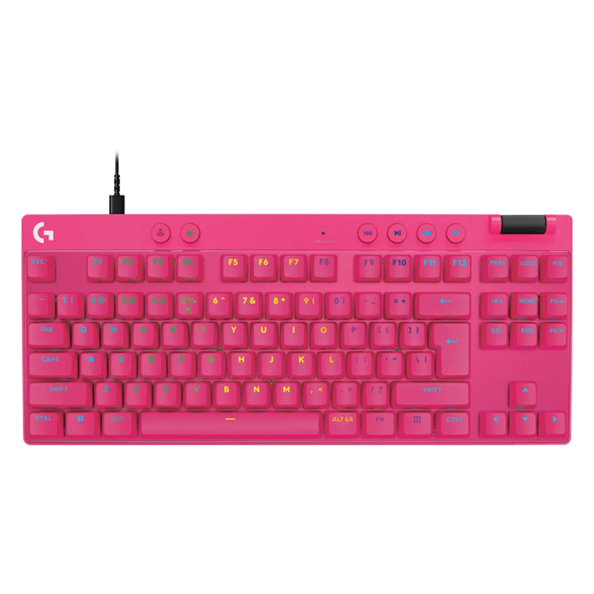 Logitech Logitech G PRO X TKL RAPID 87-key Magnetic Analog Gaming Keyboard PINK — toote foto