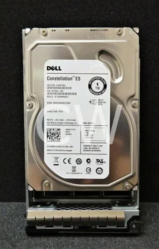 Silver 3.5 inch SAS hard drive with circuit board visible