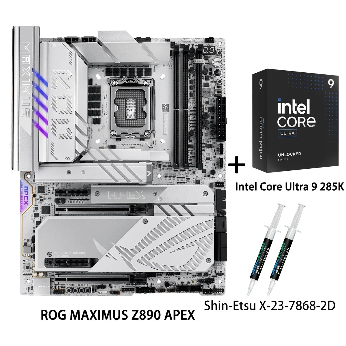 ASUS ASUS ROG MAXIMUS Z890 APEX +Ultra9 285K Intel motherboard — product photo