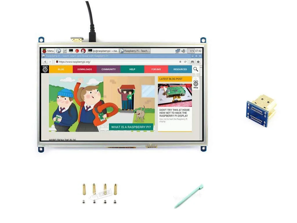10.1 inch development board with resistive touch screen 1024 by 600 resolution