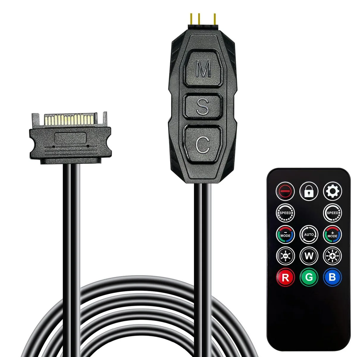  JAZZCOOLING ARGB Controller Kit 14 Key Remote SATA Fan Accessory — product photo