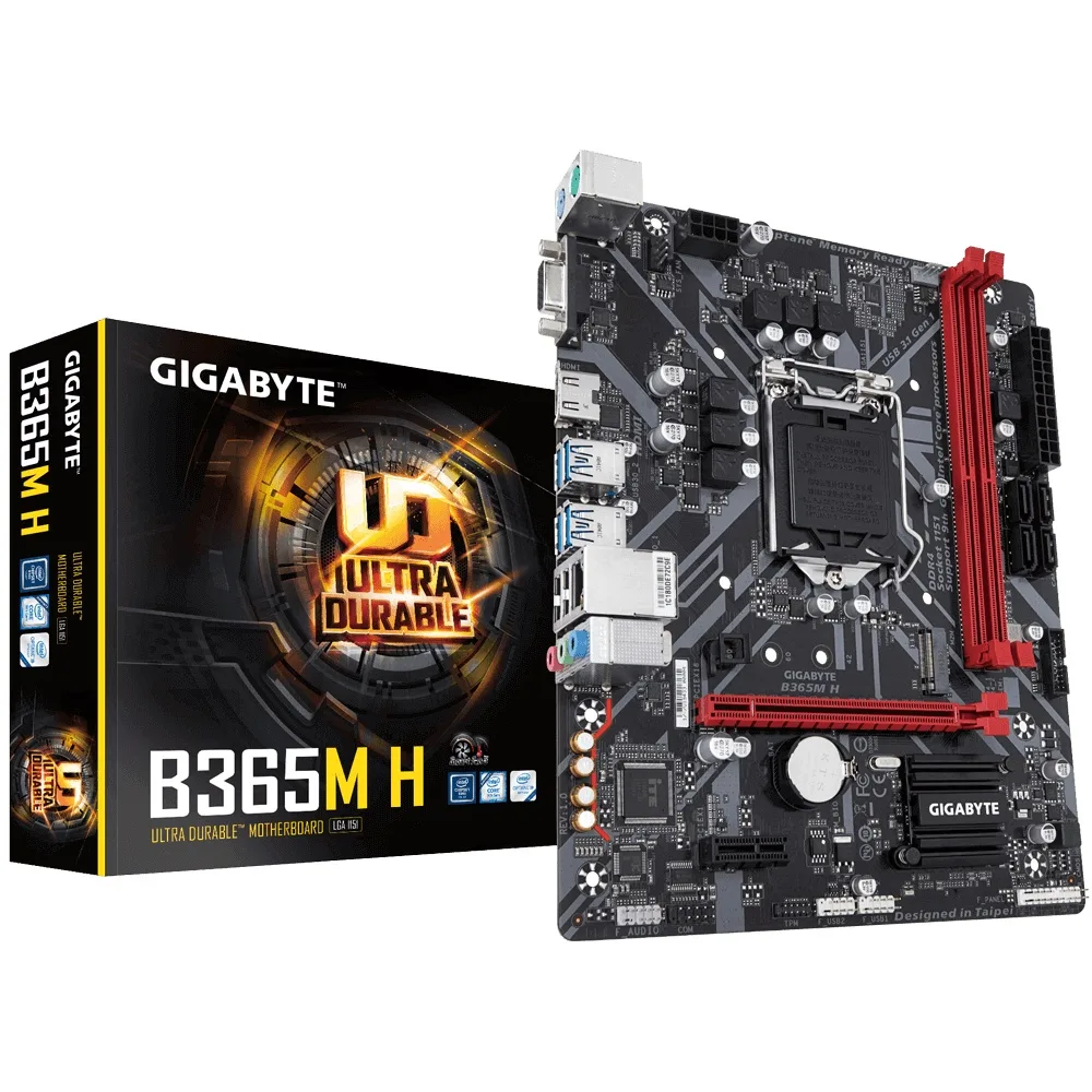 GIGABYTE GIGABYTE B365 LGA 1151 Micro ATX Intel motherboard — photo du produit