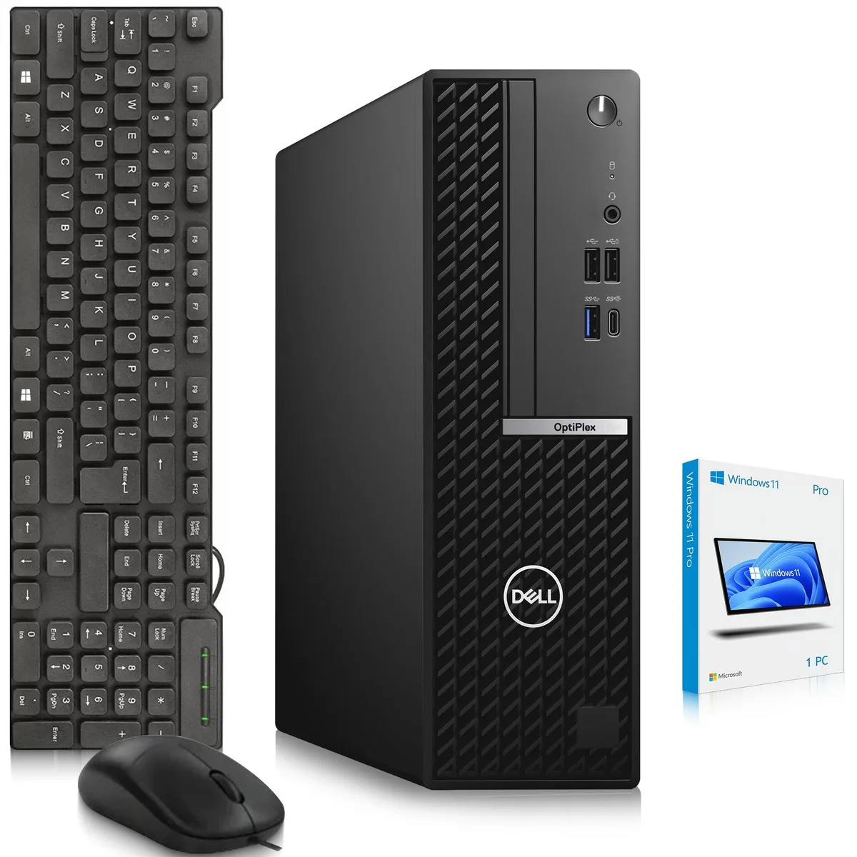 Compact black Dell OptiPlex 7090 small form factor desktop tower