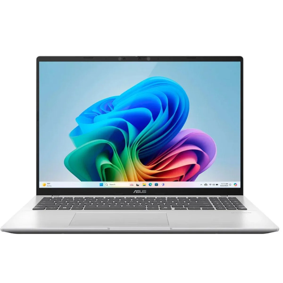 Silver 16 inch laptop with minor scratches and dents