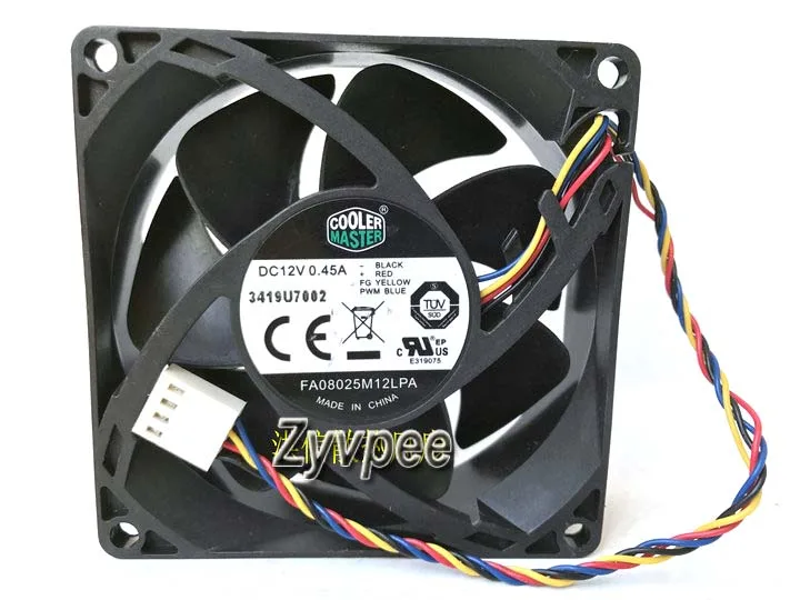 Zyvpee Zyvpee FA08025M12LPA 80*25mm 4 Pin PWM case fan — תמונת המוצר
