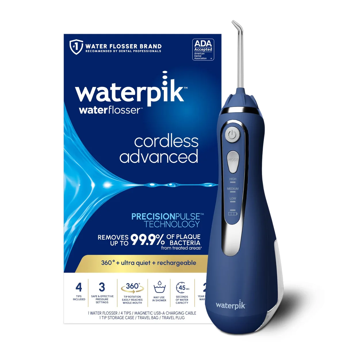  Waterpik Cordless Advanced 2.0 WP-583CD Blue — product photo