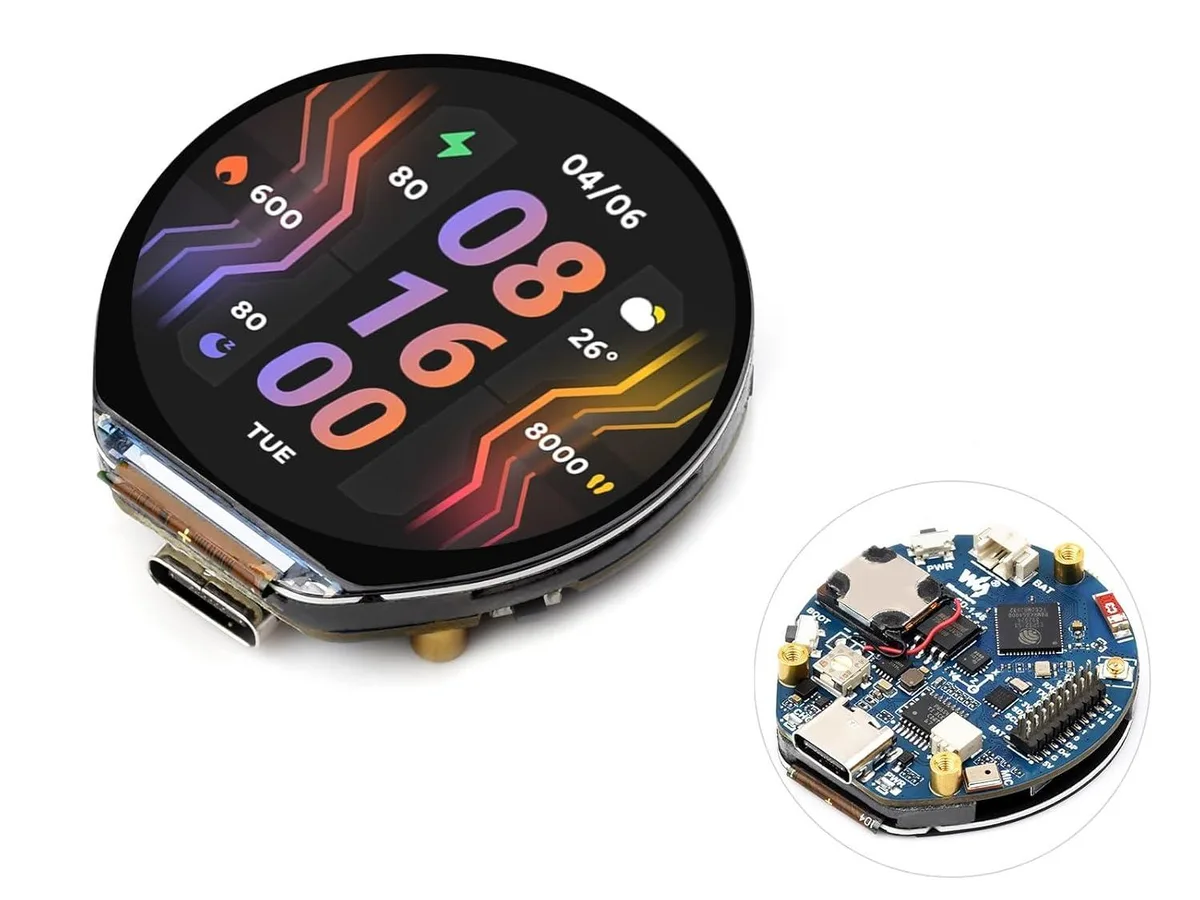 LORDWORLD LORDWORLD ESP32-S3 1.46in Round Display Board 412×412 16.7M Touch Audio — 제품 사진