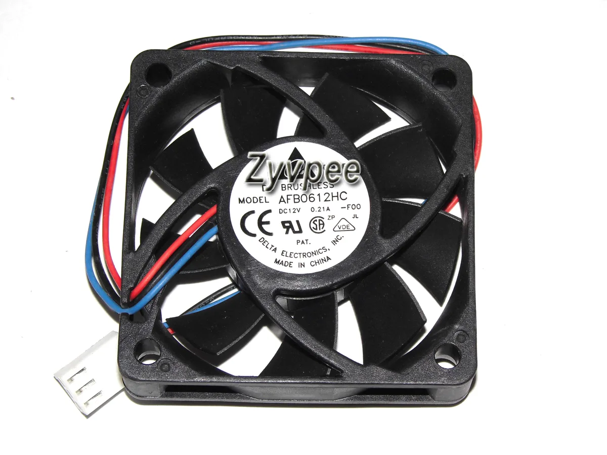Zyvpee Zyvpee AFB0612HC F00 12V 0.21A 3 Pin 60mm Ball Bearing Case Fan — product photo