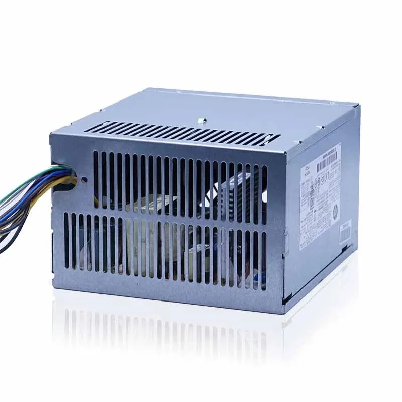 Rectangular ATX power supply unit in metal finish