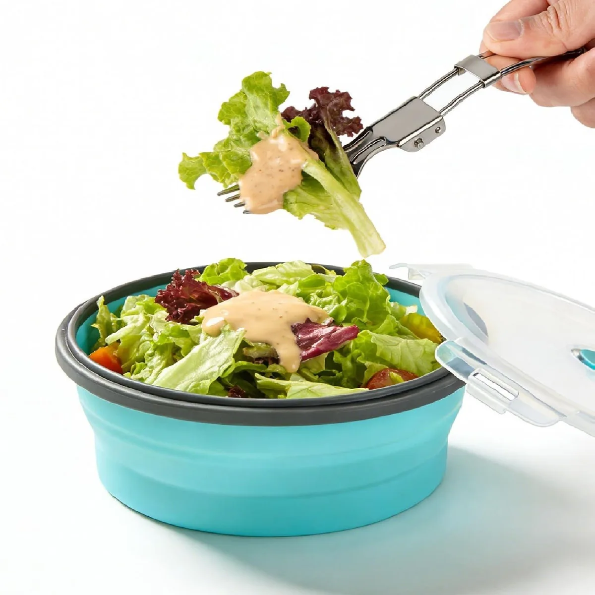 ColorCoral SCB001 1200ml Collapsible Silicone Dining Bowl — 商品照片