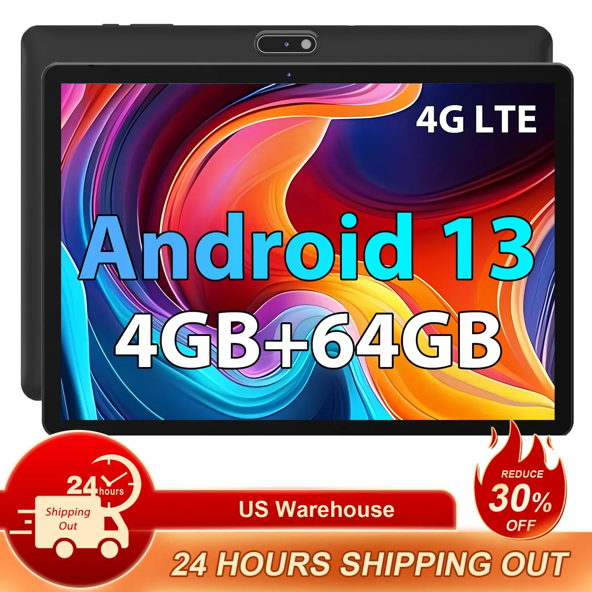 JIMTAB JIMTAB 1009P 10.1" Tablet 4GB 64GB Android 13 Octa Core — 商品写真